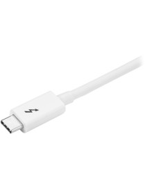 StarTech.com 2m Thunderbolt 3 Cable - 20Gbps - White - Thunderbolt / USB-C / DisplayPort Compatible - Thunderbolt 3 USB-C Cable 