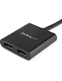 StarTech.com 2-Port Multi Monitor Adapter, DisplayPort 1.2 MST Hub, Dual 4K 30Hz, Video Splitter for Extended Desktop Mode, Wind