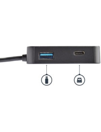 StarTech.com USB C Multiport Adapter - Portable USB Type-C Mini Dock to 4K UHD HDMI Video - GbE, USB 3.0 Hub - Thunderbolt 3 Com