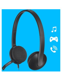 Logitech USB Headset H340 - Stereo - USB - Wired - 20 Hz - 20 kHz - Over-the-head - Binaural - Semi-open - 6 ft Cable - Black