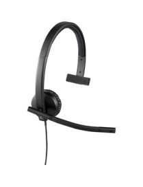 Logitech USB Headset Mono H570e - Mono - USB - Wired - 31.50 Hz - 20 kHz - Over-the-head - Monaural - Supra-aural - Noise Cancel