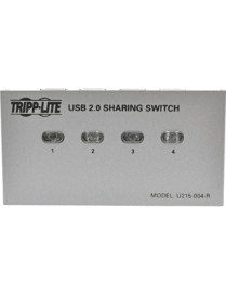 Tripp Lite 4-Port USB 2.0 Printer Sharing Switch - USB - 4 USB Port(s) - 4 USB 2.0 Port(s) - PC, Mac