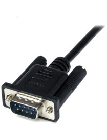 StarTech.com 2m Black DB9 RS232 Serial Null Modem Cable F/M - Connect your serial devices, and transfer your files - 2m DB9 Null