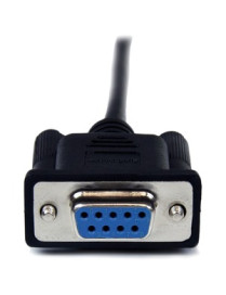 StarTech.com 2m Black DB9 RS232 Serial Null Modem Cable F/M - Connect your serial devices, and transfer your files - 2m DB9 Null