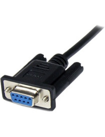 StarTech.com 2m Black DB9 RS232 Serial Null Modem Cable F/M - Connect your serial devices, and transfer your files - 2m DB9 Null