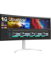 Lg Electronics LG Ultrawide 38WP85C-W 37.5" UW-QHD+ Curved Screen LCD Monitor - 21:9 - Silver, White - 38.00" (965.20 mm) Class 