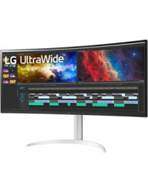 Lg Electronics LG Ultrawide 38WP85C-W 37.5" UW-QHD+ Curved Screen LCD Monitor - 21:9 - Silver, White - 38.00" (965.20 mm) Class 