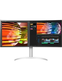 Lg Electronics LG Ultrawide 38WP85C-W 37.5" UW-QHD+ Curved Screen LCD Monitor - 21:9 - Silver, White - 38.00" (965.20 mm) Class 