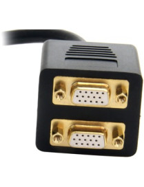 StarTech.com 1 ft DVI-I Analog to 2x VGA Video Splitter Cable - M/F - Display a DVI-I signal on two VGA monitors simultaneously 