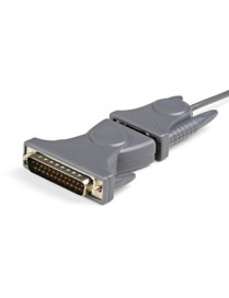 StarTech.com USB to Serial Adapter - 3 ft / 1m - with DB9 to DB25 Pin Adapter - Prolific PL-2303 - USB to RS232 Adapter Cable - 