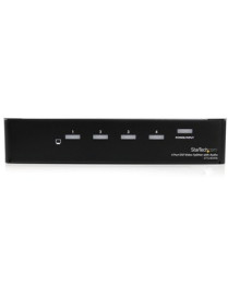 StarTech.com 4 Port DVI Video Splitter with Audio - Split a DVI source with audio to up to four displays - dvi video splitter - 