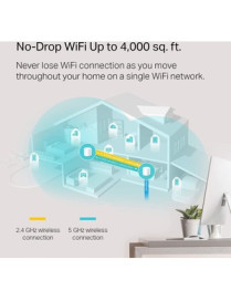 Tp Link TP-Link Deco X20 Wi-Fi 6 IEEE 802.11ax Ethernet Wireless Router - Dual Band - 2.40 GHz ISM Band - 5 GHz UNII Band - 2 x 