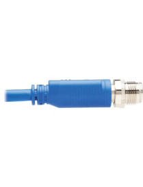 Tripp Lite NM12-601-05M-BL M12 X-Code Cat6 Ethernet Cable, M/M, Blue, 5 m (16.4 ft.) - 16.4 ft Category 6 Network Cable for Netw