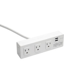 Tripp Lite Protect It! TLP310USBCW 3-Outlet Surge Suppressor/Protector - 3 x NEMA 5-15R, 2 x USB - 1.80 kVA - 510 J - 120 V AC I