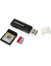 IOGEAR Compact USB 3.0 SDXC/MicroSDXC Card Reader/Writer - SD, SDHC, SDXC, MultiMediaCard (MMC), Micro Size MultiMediaCard (MMC)