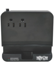 Tripp Lite TLP26USBB Charging Station - 2 x NEMA 5-15R, 4 x USB - 1.56 kVA - 1080 J - 120 V AC Input - 120 V AC, 5 V DC Output