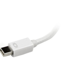 StarTech.com Travel A/V Adapter: 3-in-1 Mini DisplayPort to VGA DVI or HDMI Converter - White - Connect a Mini DisplayPort-equip