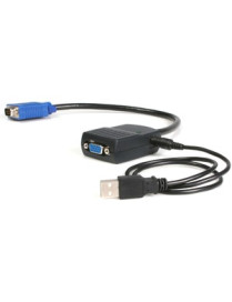 StarTech.com 2 Port VGA Video Splitter - USB Powered - Compact USB-powered VGA splitter allows you to split a video source to tw