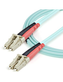 StarTech.com 1m Fiber Optic Cable - 10 Gb Aqua - Multimode Duplex 50/125 - LSZH - LC/LC - OM3 - LC to LC Fiber Patch Cable - Del