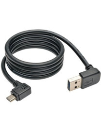 Tripp Lite UR05C-003-UARB Charging Cable - For Tablet PC, Smartphone, Mobile Device - 5 V DC - Black - 3 ft Cord Length