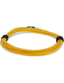 AddOn 15m Single-Mode fiber (SMF) Simplex LC/LC OS1 Yellow Patch Cable - 49.2 ft Fiber Optic Network Cable for Network Device - 