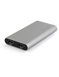 StarTech.com Thunderbolt 3 to Dual HDMI 2.0 Adapter - 4K 60Hz Dual Monitor TB3 HDMI Video Adapter - Thunderbolt 3 Certified -Mac