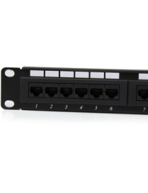 StarTech.com 24 Port 1U Rackmount Cat 6 110 Patch Panel - Organize up to 24 Cat6 patch cables - 110 Type Patch Panel - 1U 24 por