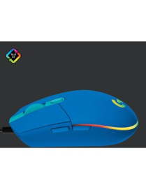 Logitech G203 Gaming Mouse - Cable - Blue - USB - 8000 dpi - 6 Button(s)