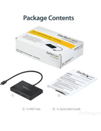 StarTech.com 3-Port Multi Monitor Adapter - USB-C to HDMI Video Splitter - USB Type-C to HDMI MST Hub - Thunderbolt 3 Compatible