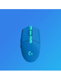 Logitech G305 LIGHTSPEED Wireless Gaming Mouse - Travel Mouse - Optical - Wireless - Radio Frequency - 2.40 GHz - Blue - 12000 d