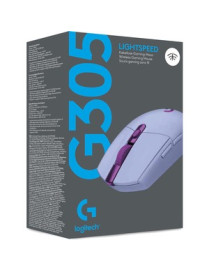 Logitech G305 LIGHTSPEED Wireless Gaming Mouse - Travel Mouse - Optical - Wireless - Radio Frequency - 2.40 GHz - Lilac - 12000 
