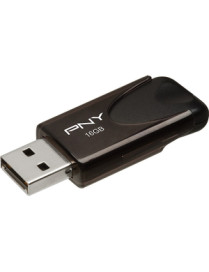 PNY 16GB Attaché 4 2.0 Flash Drive - 16 GB - USB 2.0 Type A - Black - 1 Year Warranty