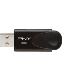 PNY 32GB Attaché 4 2.0 Flash Drive - 32 GB - USB 2.0 Type A - Black - 1 Year Warranty