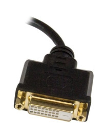 StarTech.com Micro HDMI to DVI Adapter, Micro HDMI to DVI Converter, Micro HDMI Type-D Device to DVI-D Monitor/Display, 8in (20c