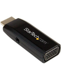 StarTech.com HDMI to VGA Converter with Audio - Compact Adapter - 1920x1200 - This highly portable adapter is the ideal travel c