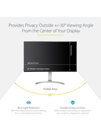 StarTech.com Monitor Privacy Screen for 20" Display - Widescreen Computer Monitor Security Filter - Blue Light Reducing Screen P