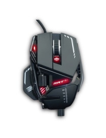 Mad Catz The Authentic R.A.T. 8+ Optical Gaming Mouse - Pixart 3389 - Cable - Black - 1 Pack - USB 2.0 - 16000 dpi - 11 Button(s