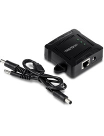 TRENDnet Gigabit PoE Splitter, 1 x Gigabit PoE Input Port, 1 x Gigabit Output Port, Up to 100m (328 ft), Supports 5V, 9V, 12V De