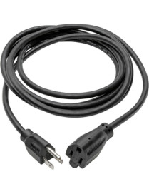 Tripp Lite 10ft Power Cord Extension Cable 5-15P to 5-15R 10A 18AWG 10' - 18 Gauge - 120 V AC10 A - Black - 10 ft Cord Length