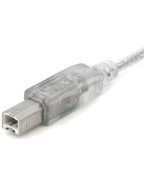 StarTech.com StarTech.com Transparent USB 2.0 cable - 4 pin USB Type A (M) - 4 pin USB Type B (M) - 10 ft - Type A Male - Type B