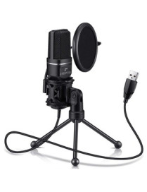 Eva Groups Ergopixel Wired Condenser Microphone - 4.6 ft - 20 Hz to 16 kHz - Shock Mount, Desktop, Stand Mountable - USB