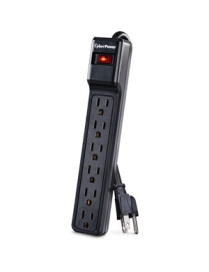 Cyber Power CyberPower CSB604 Essential 6-Outlets Surge Suppressor with 900 Joules and 4FT Cord - Plain Brown Boxes - 6 x NEMA 5