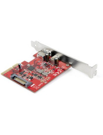 StarTech.com 2-Port 10Gbps USB-A & USB-C PCIe Card Adapter - USB 3.1 Gen 2 PCI Express Expansion Add-On Card - Windows, macOS, L