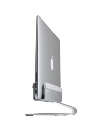 Rain Design mTower Vertical Laptop Stand - Silver - mTower gives your notebook the illusion of floating for a clean and sleek de