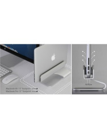 Rain Design mTower Vertical Laptop Stand - Silver - mTower gives your notebook the illusion of floating for a clean and sleek de