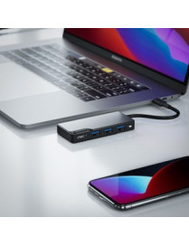 ALOGIC USB-C Fusion CORE 5-in-1 HDMI & USB Hub- 1 x HDMI@4K@60Hz, 3 x USB-A (USB3.0) 1 x USB-C (Data + PD) - Space Grey - ALOGIC