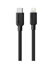 ALOGIC Elements PRO USB-C to Lightning 1m Cable - Black - 3.3 ft Lightning/USB-C Data Transfer Cable for iPhone, iPad, iPod - Fi