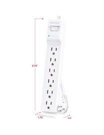 Cyber Power CyberPower Essential B615 6-Outlet Surge Suppressor/Protector - 6 x NEMA 5-15R - 1500 J - 120 V AC Input