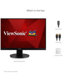 ViewSonic VA2447-MH 23.8" Full HD LED LCD Monitor - 16:9 - Black - 24.00" (609.60 mm) Class - Vertical Alignment (VA) - 1920 x 1