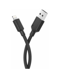 ALOGIC Elements PRO USB-A to Lightning 1m Cable - Black - 3.3 ft Lightning/USB Data Transfer Cable for iPhone, iPad, iPod - Firs